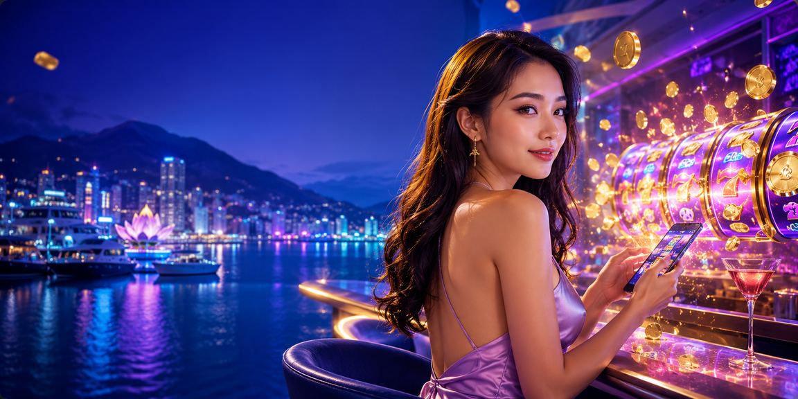 Ánh đèn neon về đêm tại Nha Trang – người chơi VIP trải nghiệm slot game cao cấp trên thiết bị di động